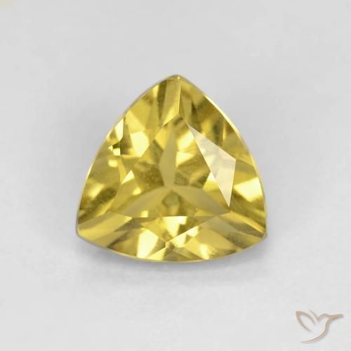 Berilo amarelo médio Natural 1.08ct, Trilhão, VVS-VS