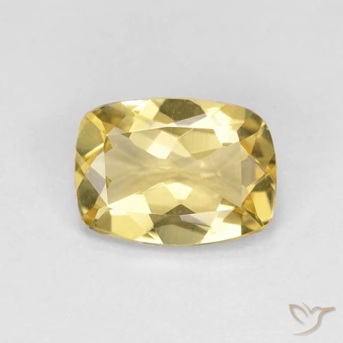 1.34ct Natural Amarelo Toscana Berilo, Almofada, VVS