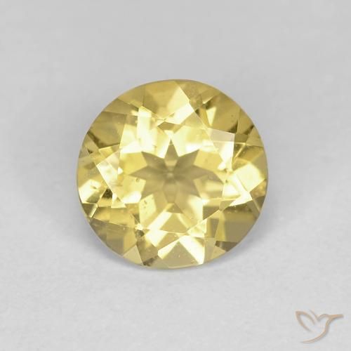 1.16ct Natural Amarelo Toscana Berilo, Redondo, VS
