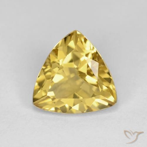 2.07ct Natural Luz Dourada Berilo, Trilhão, VVS-VS