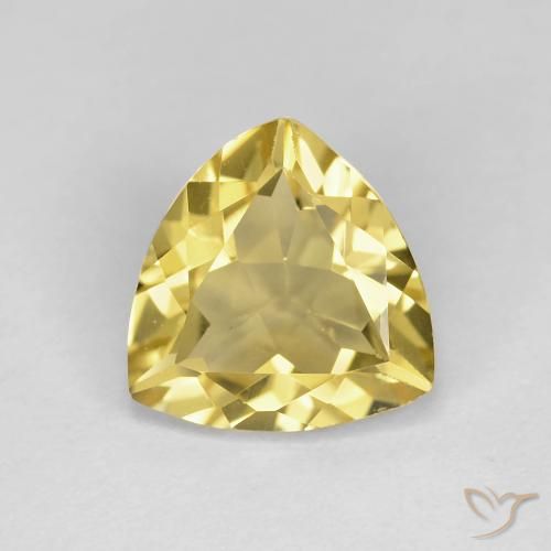 1.90ct Natural Luz Dourada Berilo, Trilhão, VVS-VS