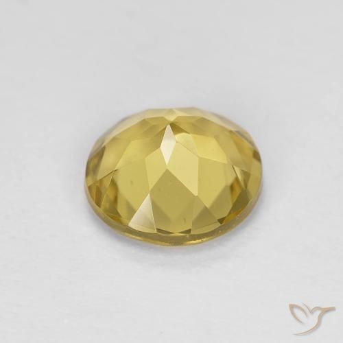 Berilo Amarelo Dourado Claro Natural 1.09ct, Redondo, VVS-VS