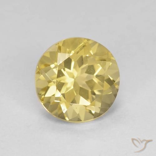 Berilo Luz amarela Natural 1.48ct, Redondo, VVS-VS