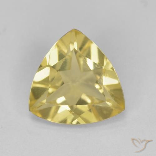 1.25ct Natural Amarelo Terroso Berilo, Trilhão, VVS-VS