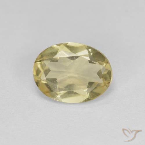 1.59ct Natural amarelo médio Berilo, oval, VS