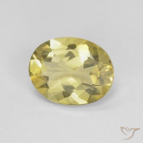 Berilo Amarelo acastanhado Natural 2.04ct, oval, VVS