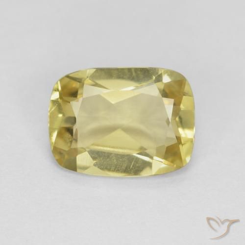1.10ct Natural Amarelo Terroso Berilo, Almofada, VS