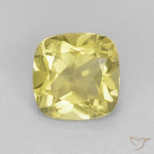 0.88ct Natural amarelo médio Berilo, Almofada, VVS