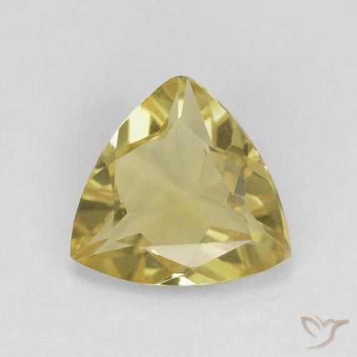 1.18ct Natural amarelo médio Berilo, Trilhão, VS