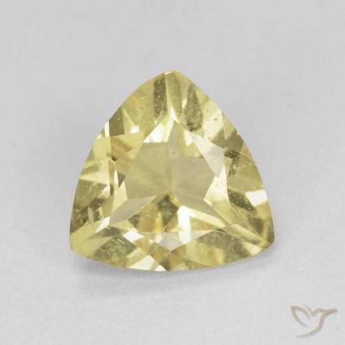 1.25ct Natural Amarelo Dijon muito claro Berilo, Trilhão, VS