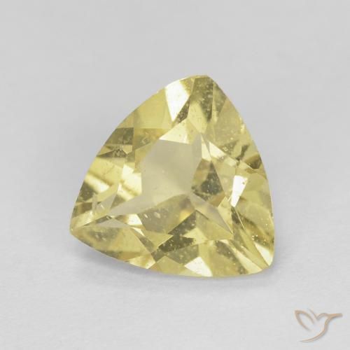 Berilo Amarelo Dijon muito claro Natural 1.25ct, Trilhão, VS