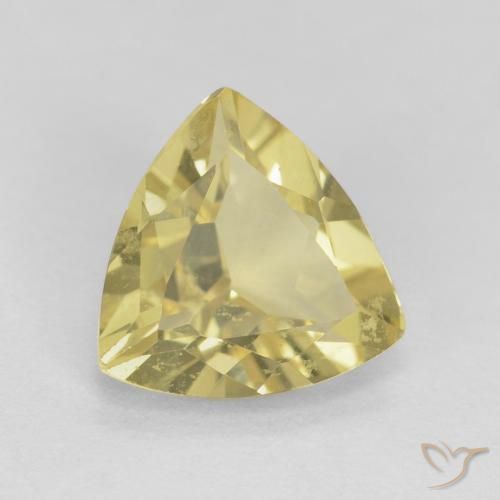 Berilo amarelo quente Natural 1.39ct, Trilhão, VS
