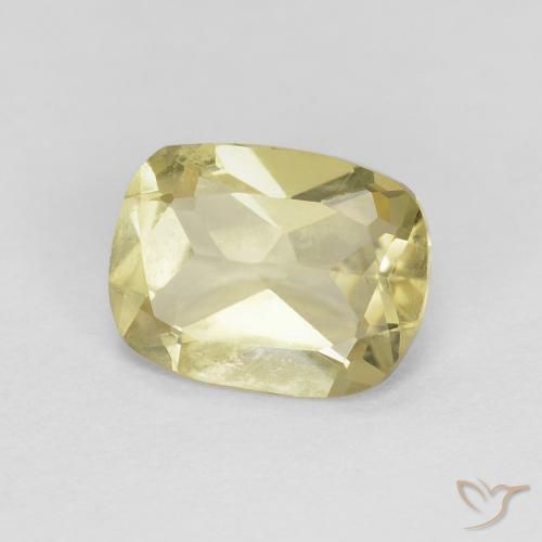 Berilo amarelo suave Natural 1.13ct, Almofada, VS
