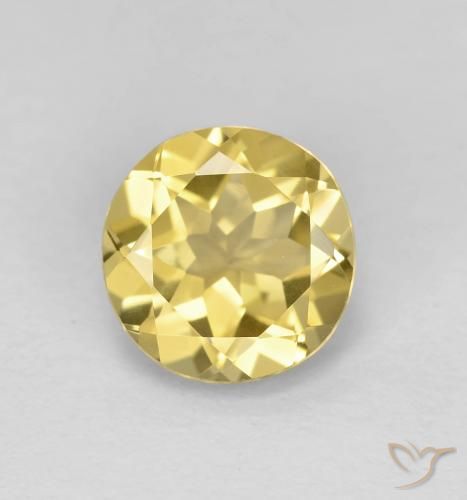 1.92ct Natural Amarelo Dijon muito claro Berilo, Redondo, VVS