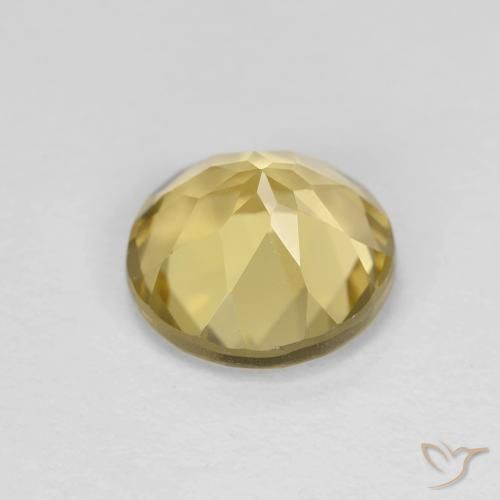 Berilo Amarelo Dijon muito claro Natural 1.92ct, Redondo, VVS