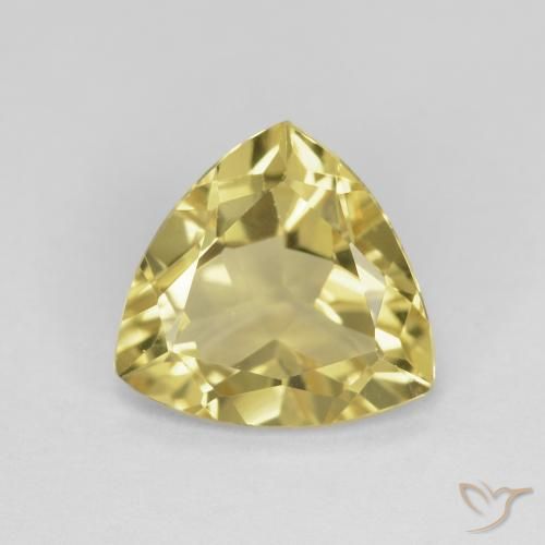 1.77ct Natural amarelo médio Berilo, Trilhão, VVS