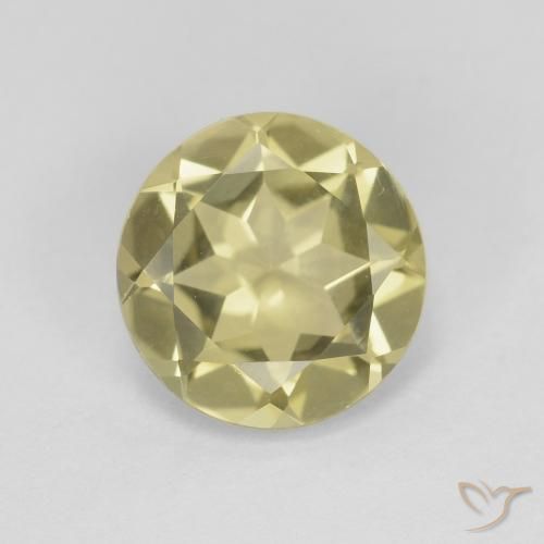 1.70ct Natural amarelo médio Berilo, Redondo, VVS