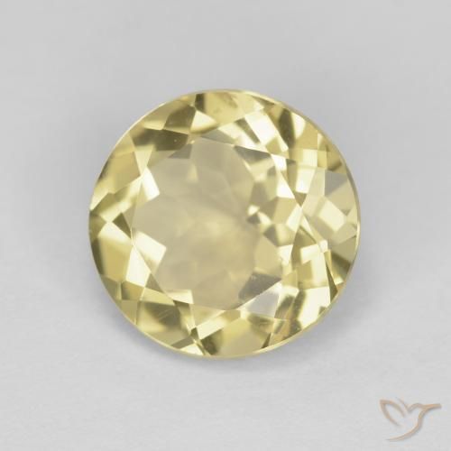 Berilo Amarelo Dijon muito claro Natural 2.37ct, Redondo, VVS