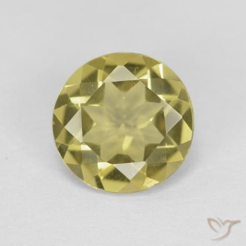 1.19ct Natural amarelo médio Berilo, Redondo, VVS