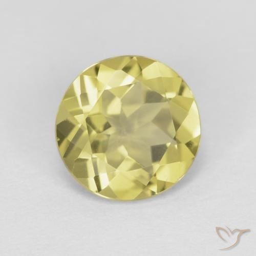 Berilo amarelo médio Natural 1.19ct, Redondo, VVS