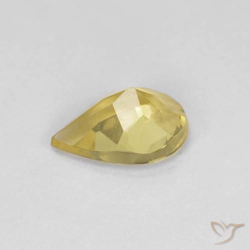 Berilo Amarelo Dijon Natural 0.52ct, Formato de pêra, VS