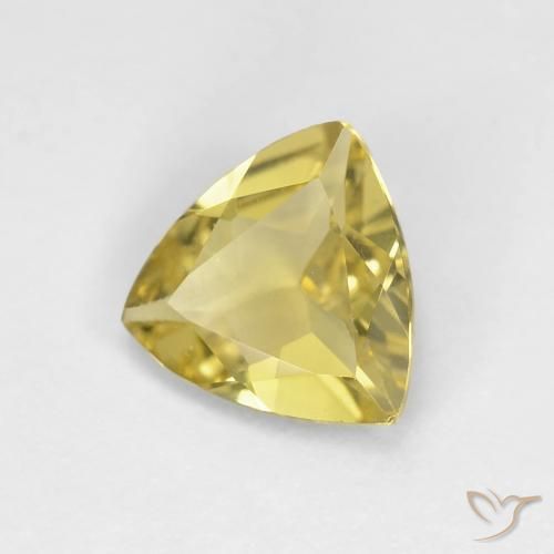Berilo amarelo quente Natural 1.22ct, Trilhão, VS