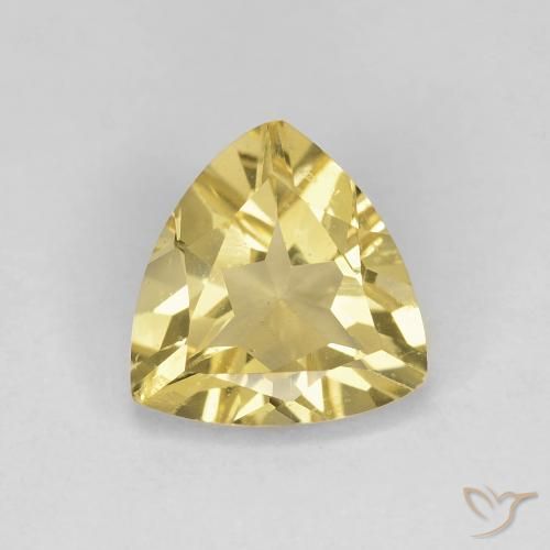 1.37ct Natural amarelo quente Berilo, Trilhão, VS