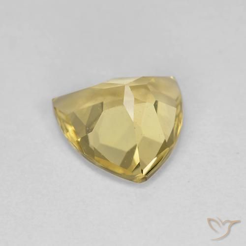 Berilo amarelo quente Natural 1.37ct, Trilhão, VS