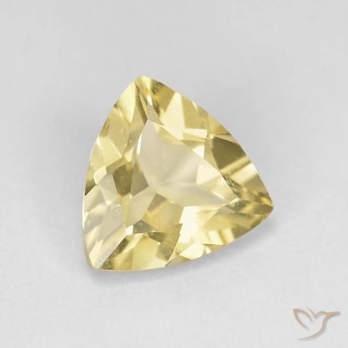 Berilo amarelo quente Natural 1.34ct, Trilhão, VS