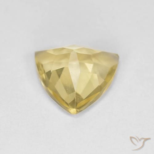Berilo amarelo quente Natural 1.34ct, Trilhão, VS