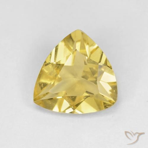 1.33ct Natural Amarelo Terroso Berilo, Trilhão, VS