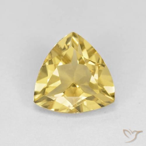 1.50ct Natural Luz amarela Berilo, Trilhão, VS