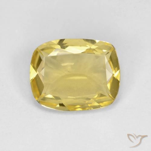 1.49ct Natural Luz amarela Berilo, Almofada, VVS