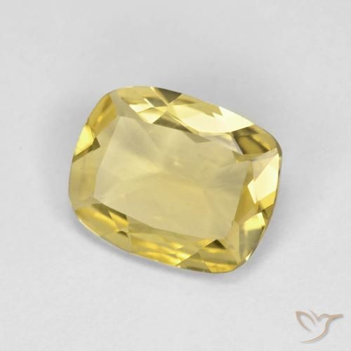 Berilo Luz amarela Natural 1.49ct, Almofada, VVS