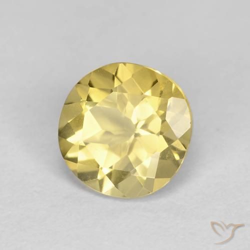Berilo Amarelo Dourado Claro Natural 1.31ct, Redondo, VVS