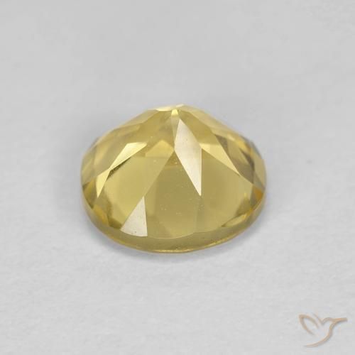 Berilo Amarelo Dourado Claro Natural 1.31ct, Redondo, VVS