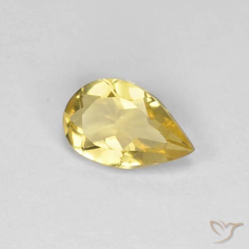 Berilo Luz Dourada Natural 0.69ct, Formato de pêra, VVS