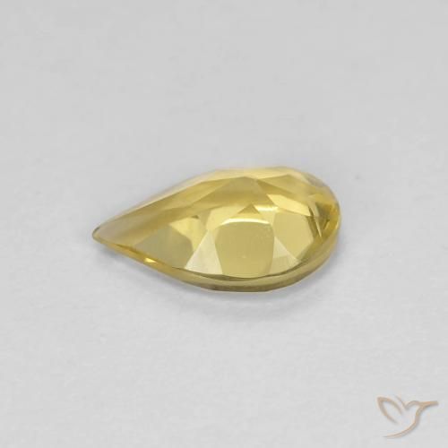 Berilo Luz Dourada Natural 0.69ct, Formato de pêra, VVS