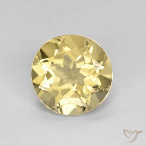 1.93ct Natural Luz Dourada Berilo, Redondo, VVS