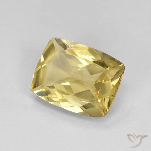 Berilo Amarelo Dourado Claro Natural 1.84ct, Almofada, VVS