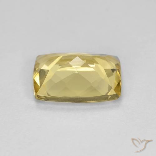Berilo Amarelo Dourado Claro Natural 1.84ct, Almofada, VVS