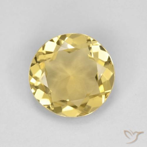 2.35ct Natural Amarelo Dourado Claro Berilo, Redondo, VVS