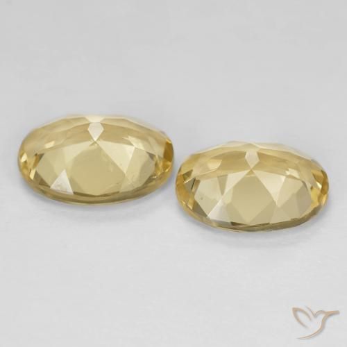 Pedras preciosas de Berilo amarelo médio natural de 3.04 ct, oval, VVS