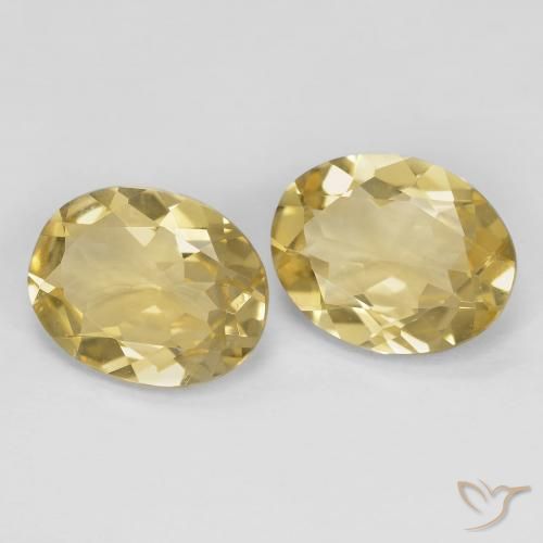 Pedras preciosas de Berilo amarelo médio natural de 3.63 ct, oval, VVS