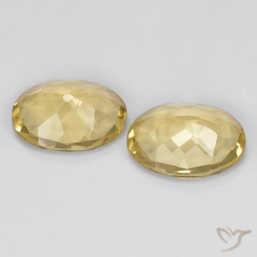 Pedras preciosas de Berilo amarelo médio natural de 3.63 ct, oval, VVS