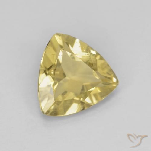 Berilo amarelo quente Natural 1.50ct, Trilhão, VS
