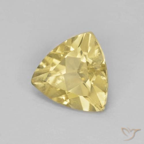 Berilo amarelo quente Natural 0.85ct, Trilhão, VS