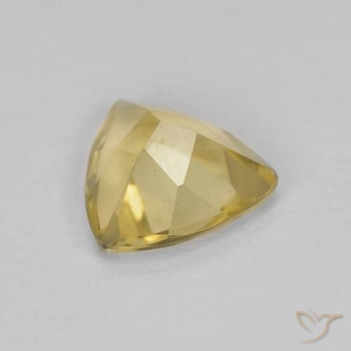 Berilo amarelo quente Natural 0.85ct, Trilhão, VS