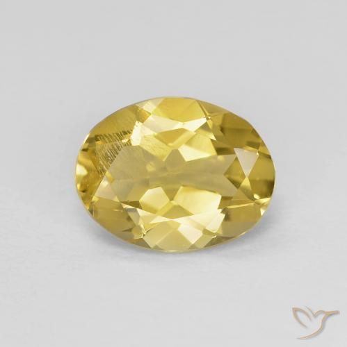 1.54ct Natural Amarelo Terroso Berilo, oval, VS