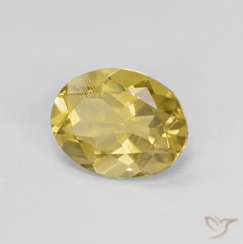 Berilo Amarelo Terroso Natural 1.54ct, oval, VS